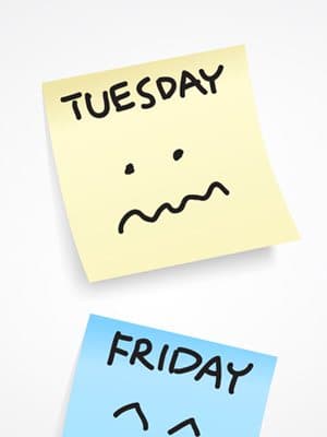 Blue是用在Tuesday的！