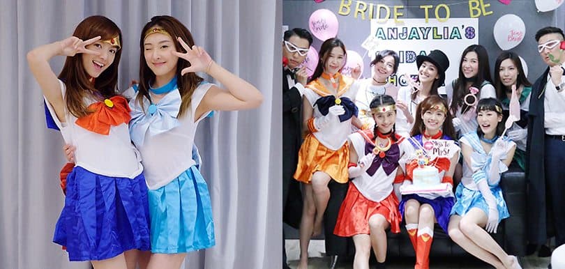 姊妹齊騷長腿！美少女制服Bridal Shower賀Anjaylia變人妻