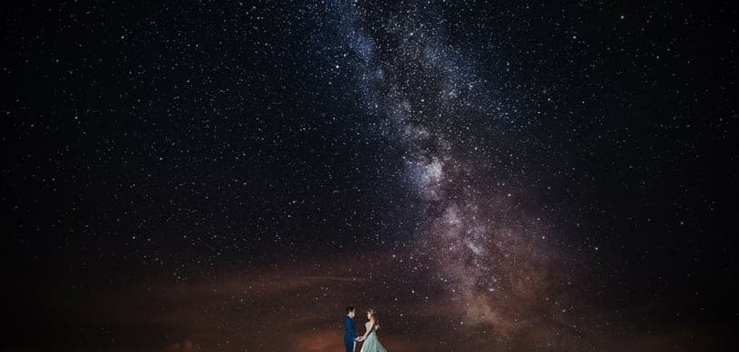 絕美銀河結婚照！登上合歡山拍婚攝