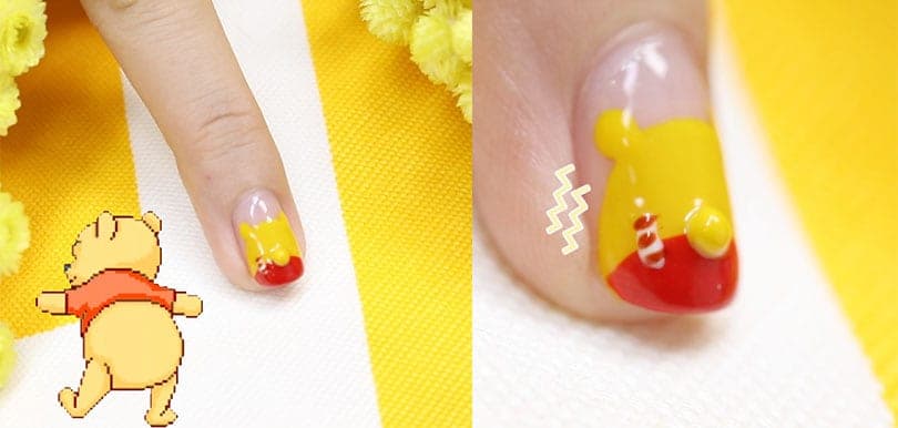 【#nailsday vol.5】超鬼馬！立體屁股維尼美甲教學！｜美甲