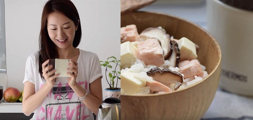 【豆腐香菇三文魚飯】飽肚+低卡OL減肥午餐！搖一搖、焗一焗 簡易燜燒杯食譜公開