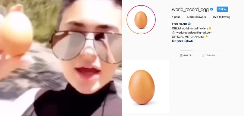一隻雞蛋擊敗Kylie Jenner，成全球最多like的IG相？！