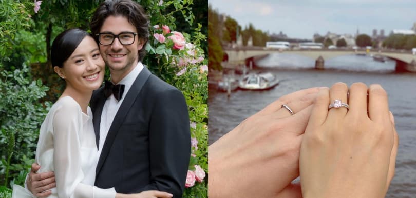 陳法拉5.18巴黎浪漫完婚！丈夫Emmanuel親自設計婚戒