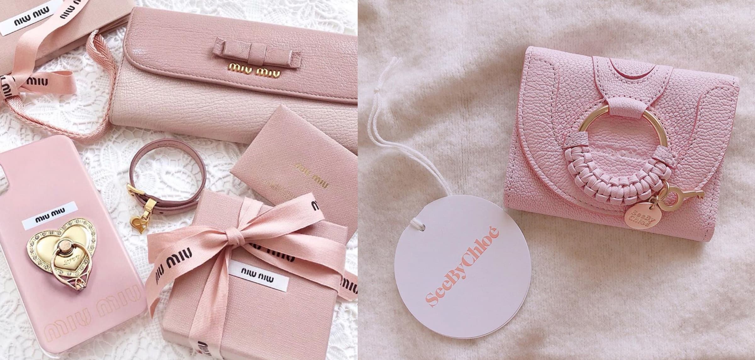 少女心「草莓牛奶粉紅色」銀包推介！LV、Prada、Miu Miu、Chole等低至$1,750（內附價錢）