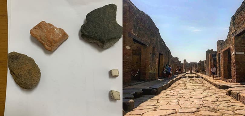 偷古代文物慘遭詛咒？加拿大女偷龐貝古城文物行衰運15年