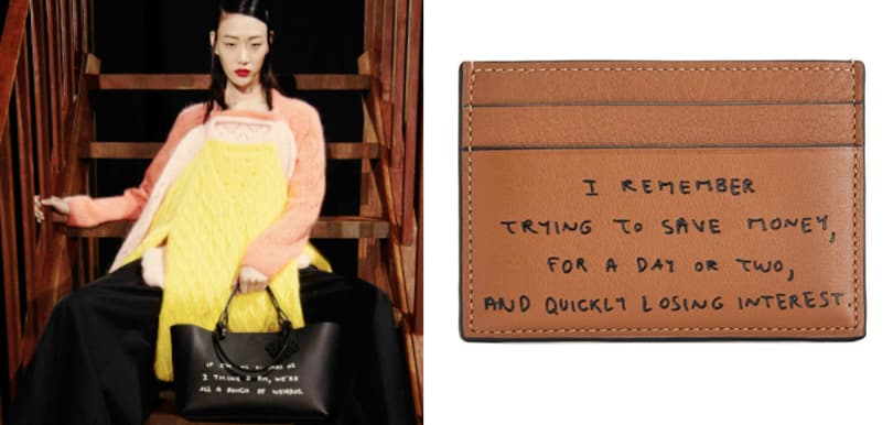 LOEWE x Joe Brainard 玩味手繪時尚單品！卡套：「我曾想慳錢，但一兩天後就放棄了。」