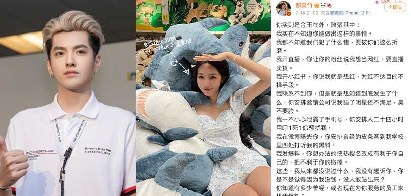 都美竹指控「選妃式」誘姦少女 吳亦凡終被捕控強姦女方27字吐心聲