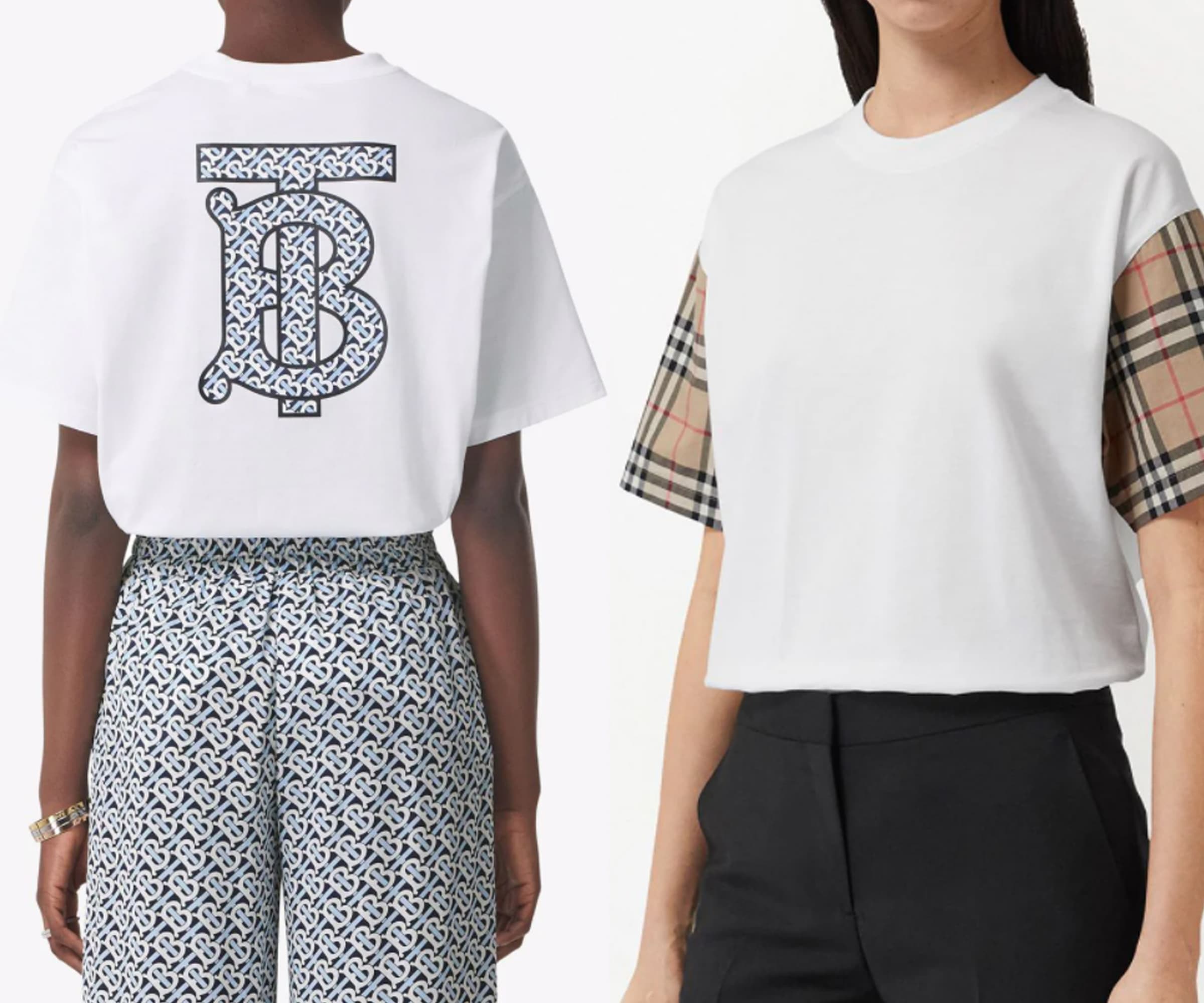 Burberry簡約白色Tee穿出無添加少女味