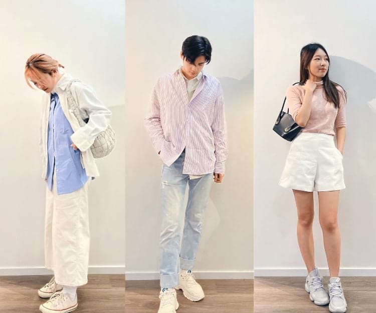 【#sheOOTD】春日必學簡約粉色系穿搭示範：藍白疊穿、跳色配搭、手袋作重點！