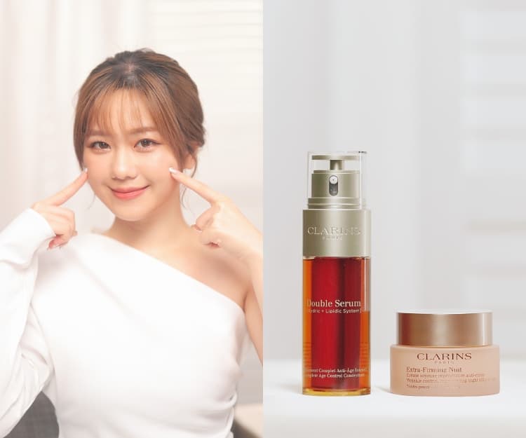 美編推介最強皇牌修護組合！Clarins Double Serum＋煥顏緊緻面霜：重拾年輕黃金雙圈、提升緊緻彈潤！