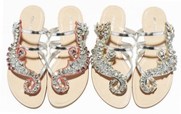 miu miu 海洋之星水晶涼鞋