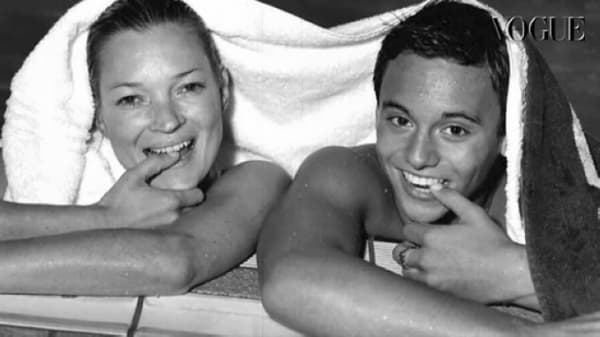 Thomas Daley 夥Kate Moss 拍《Vogue》