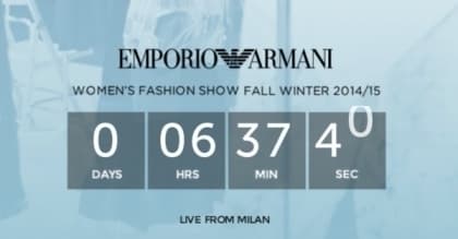 直播 Emporio Armani Milan fashion show