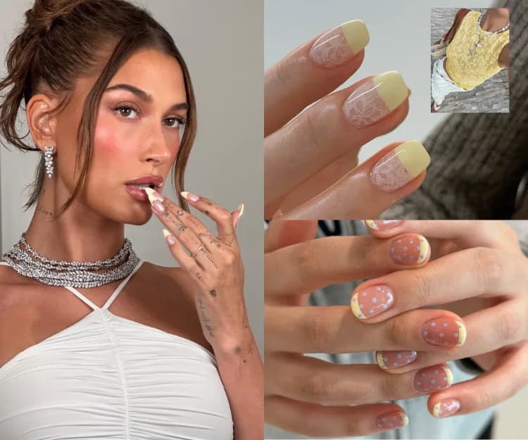 今夏指尖非檸檬黃不可!盤點10款「檸檬黃美甲」範本:Hailey Bieber 同款法式、Y2K 童趣星星、蕾絲花卉 美到立刻想換甲!