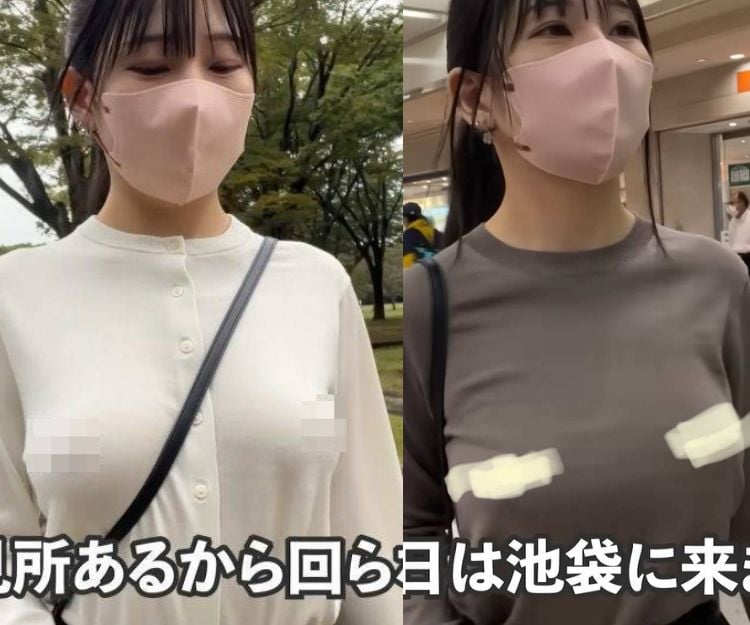 日本女生挑戰「真空散步」唔戴bra自拍行街＋冇聲片吸近300萬點擊 網民：睇極唔厭