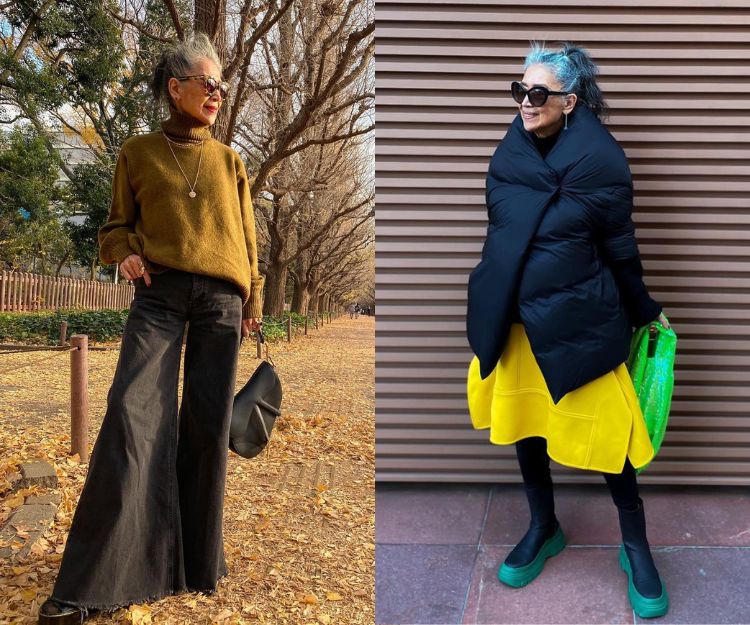 73歲日本「最時尚奶奶」拒絕染白髮 分享5個減齡穿搭秘訣：修飾腰線超重要！